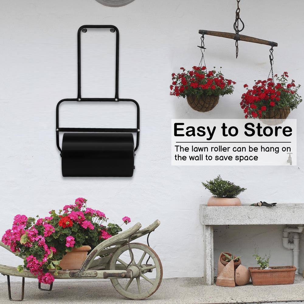 Easy to Store  
The lawn roller can be hung on the wall to save space