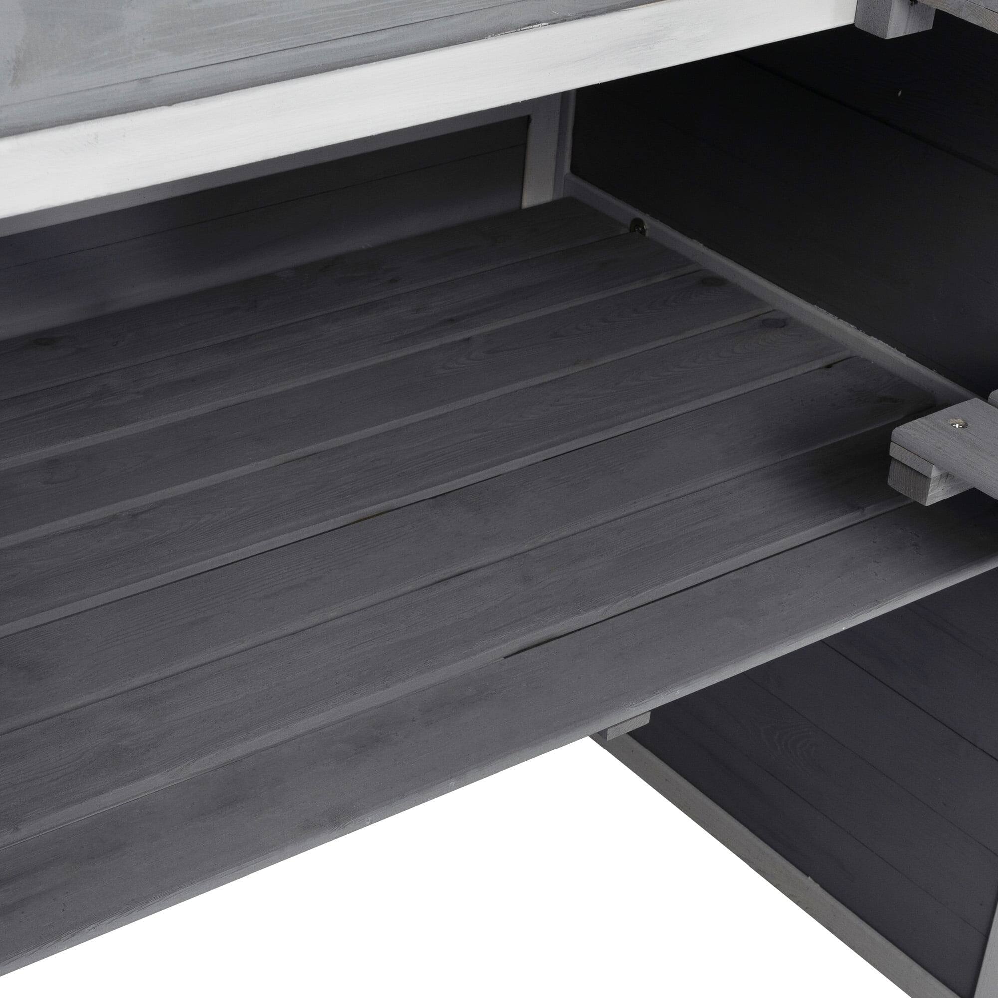 Alt View 6. Pefilos - 76" Outdoor Cat House Kitty Catio Enclosure, Indoor Wood Cat Cage Condo Playpen with Platforms.