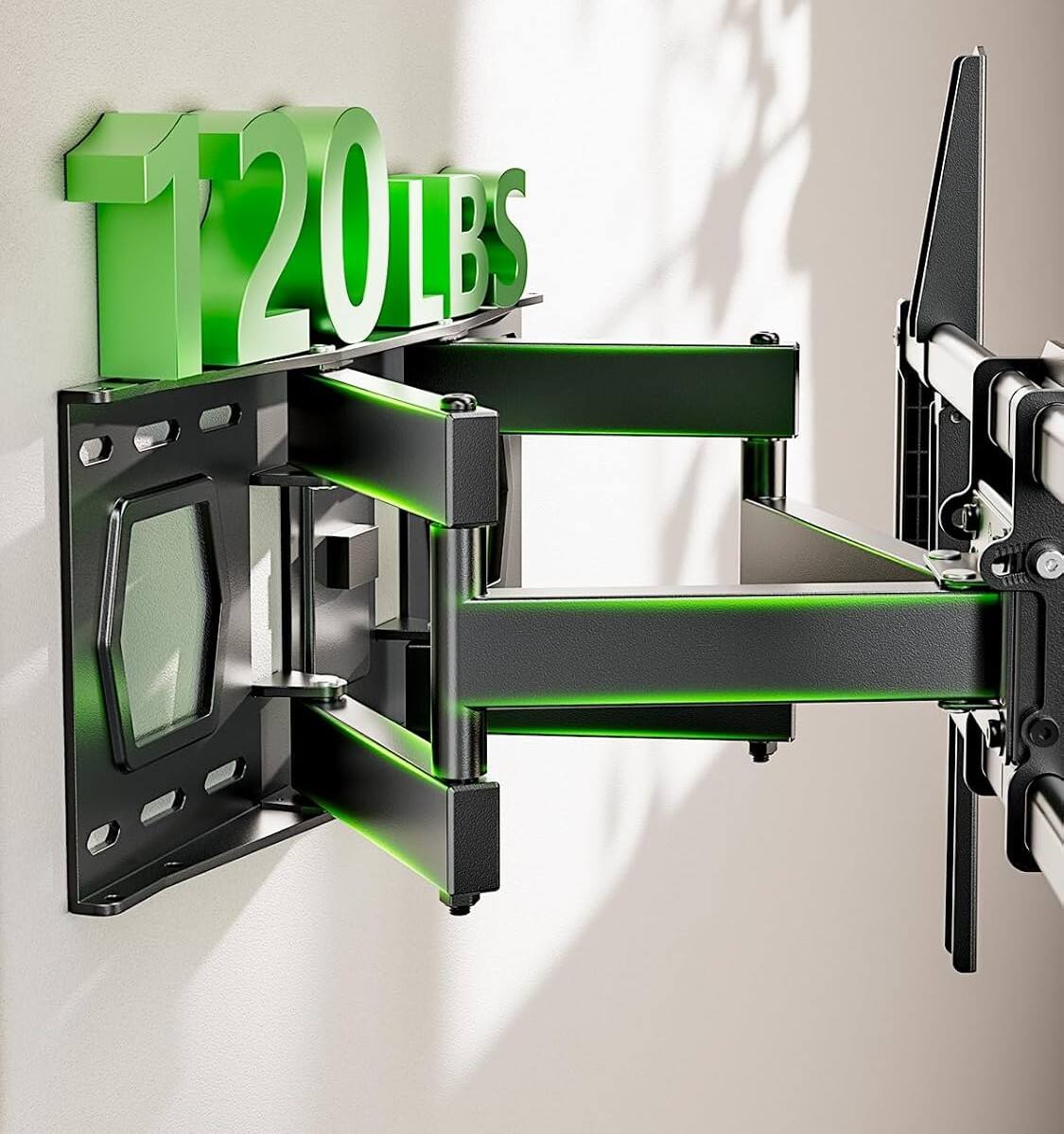 Alt View 3. FINEAK - Full Motion Swivel TV Wall Mount for 42-80" TVs - Black 42-80 inch.