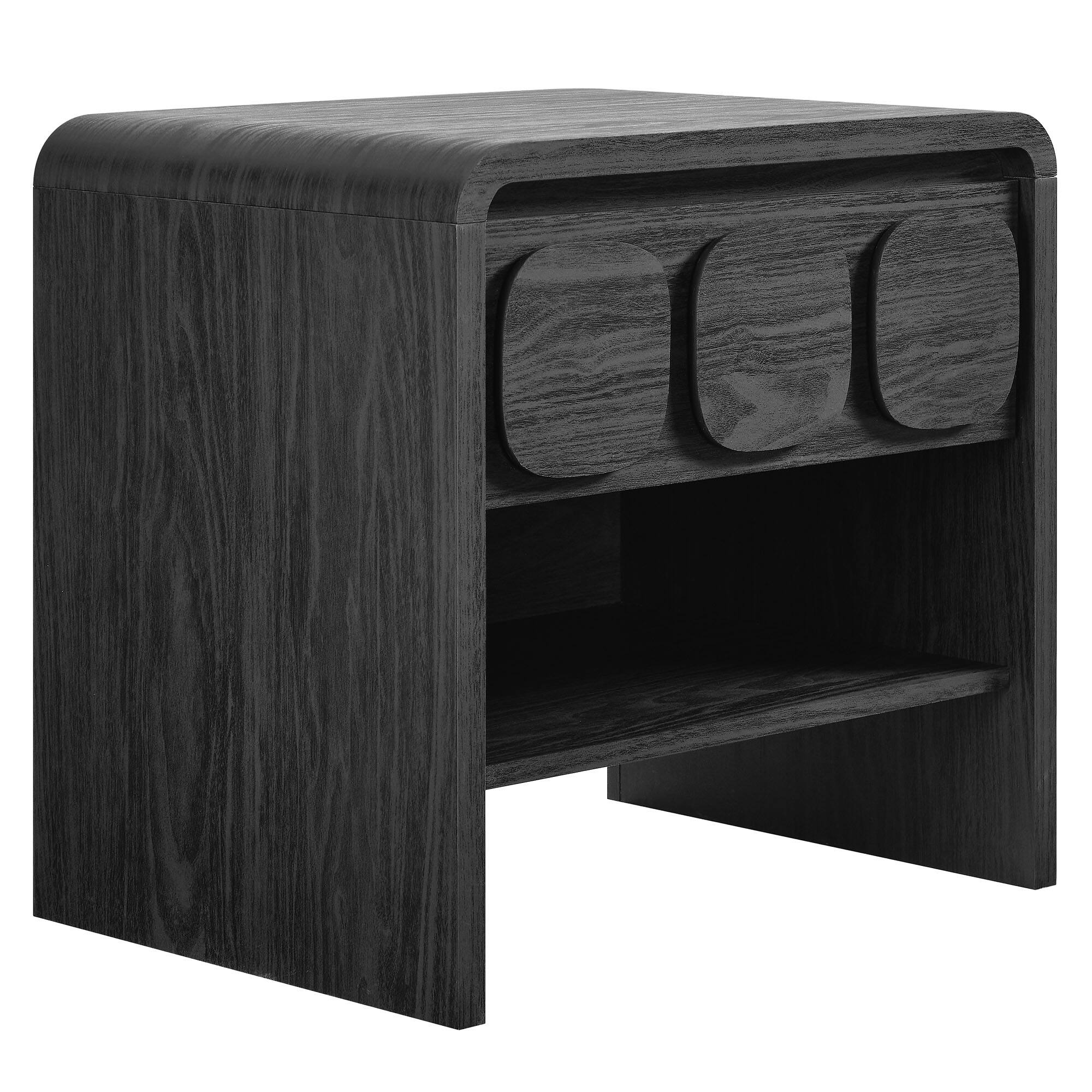 Angle. Modway - Toscana 1-Drawer Nightstand by Modway - Black.
