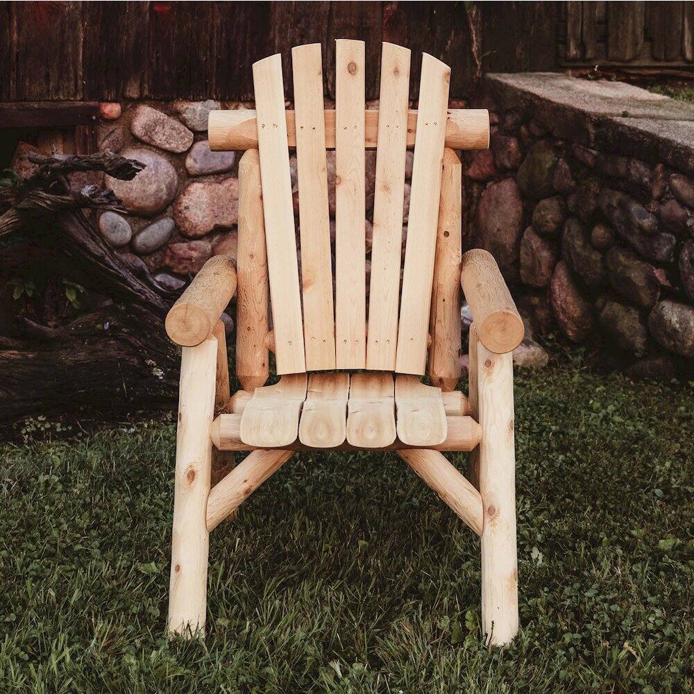 Alt View 1. Contoured Comfort - Cedar Log Dining Chair - Brown.