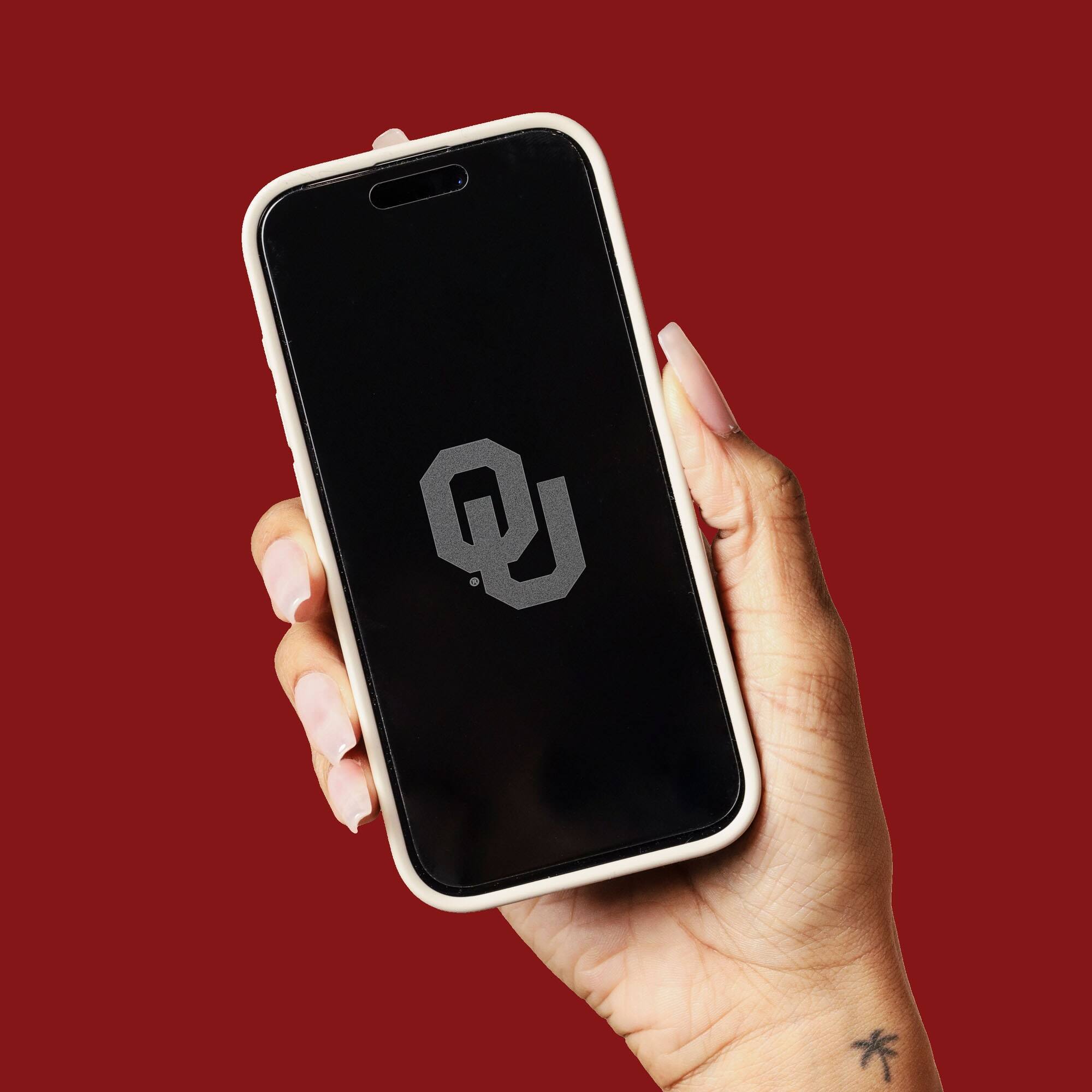 Alt View 3. Screen Skinz - Oklahoma Sooners Clear iPhone Screen Protector - 14 Pro - Multicolor.