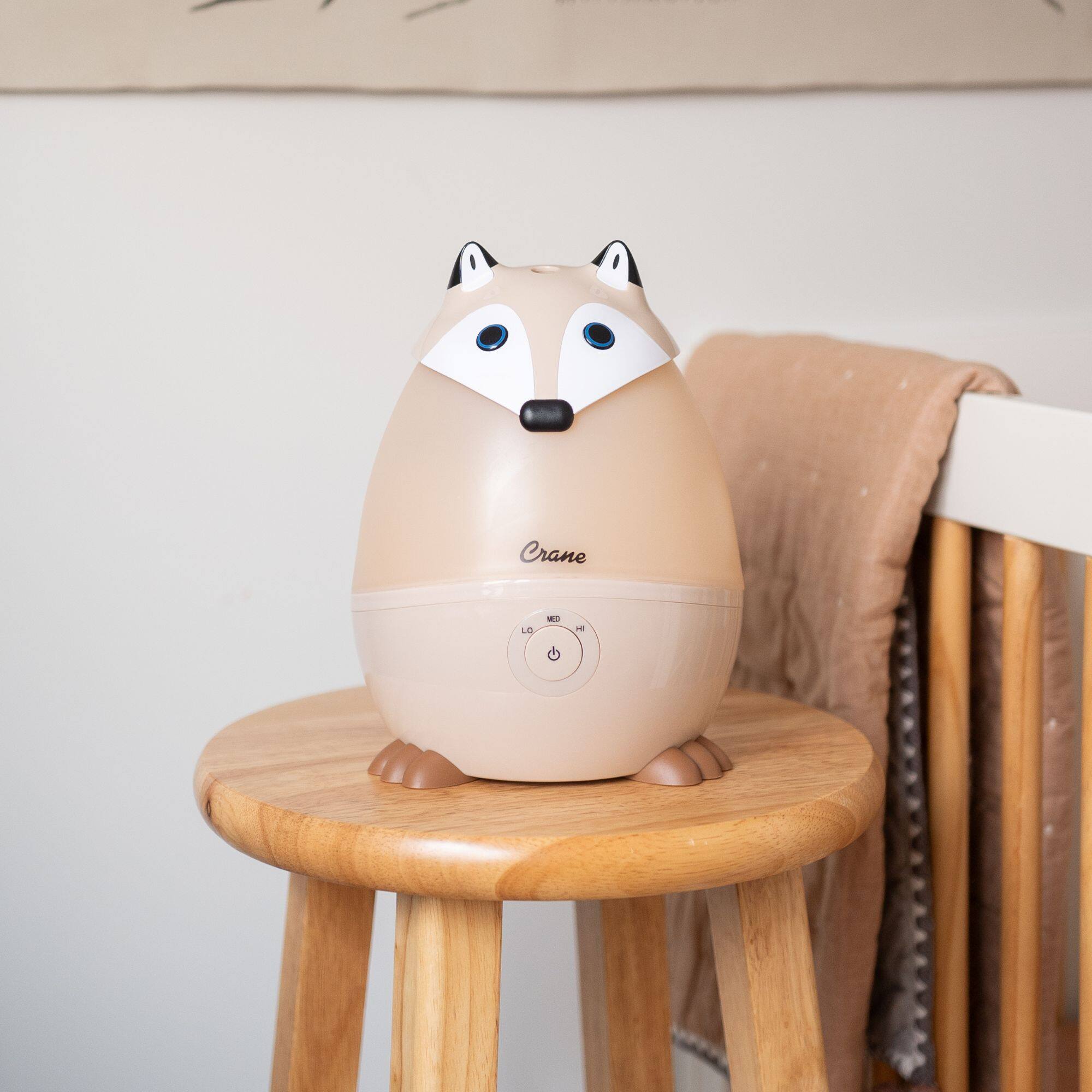 Alt View 1. CRANE - Crane Baby Mini-Adorable Red Fox 0.5 Gal. Baby Humidifier, Cool Mist with Aroma Tray & Night Light - Beige.