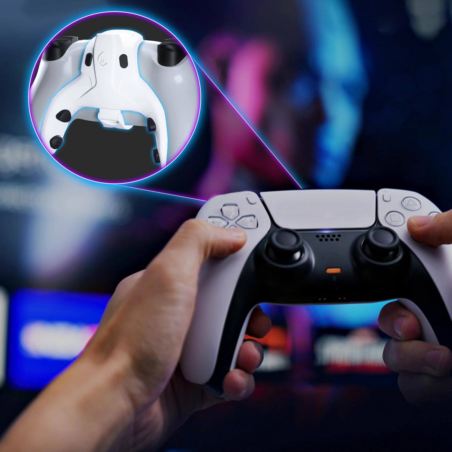 Left. Collective Minds - WIRED STRIKE PACK HORIZON BACK BUTTON ADAPTER EDITION for PlayStation 5 & Windows - WHITE.