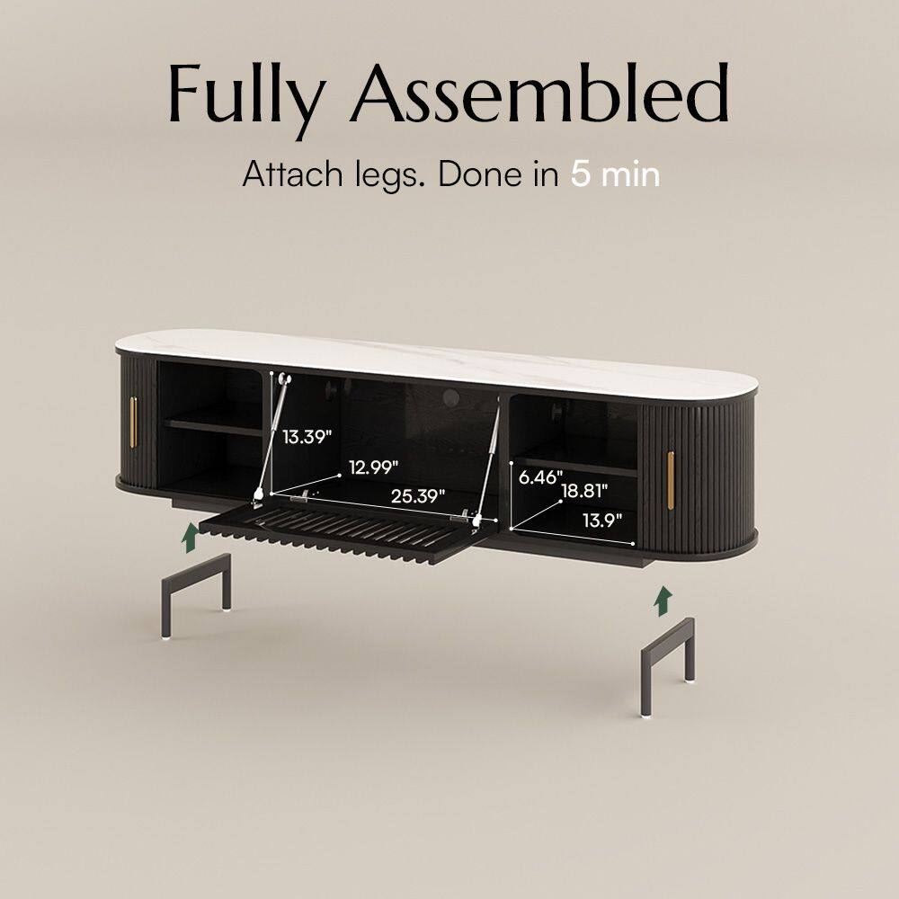 Fully Assembled  
Attach legs. Done in 5 min  

13.39"  
12.99"  
25.39"  
6.46"  
18.81"  
13.9"