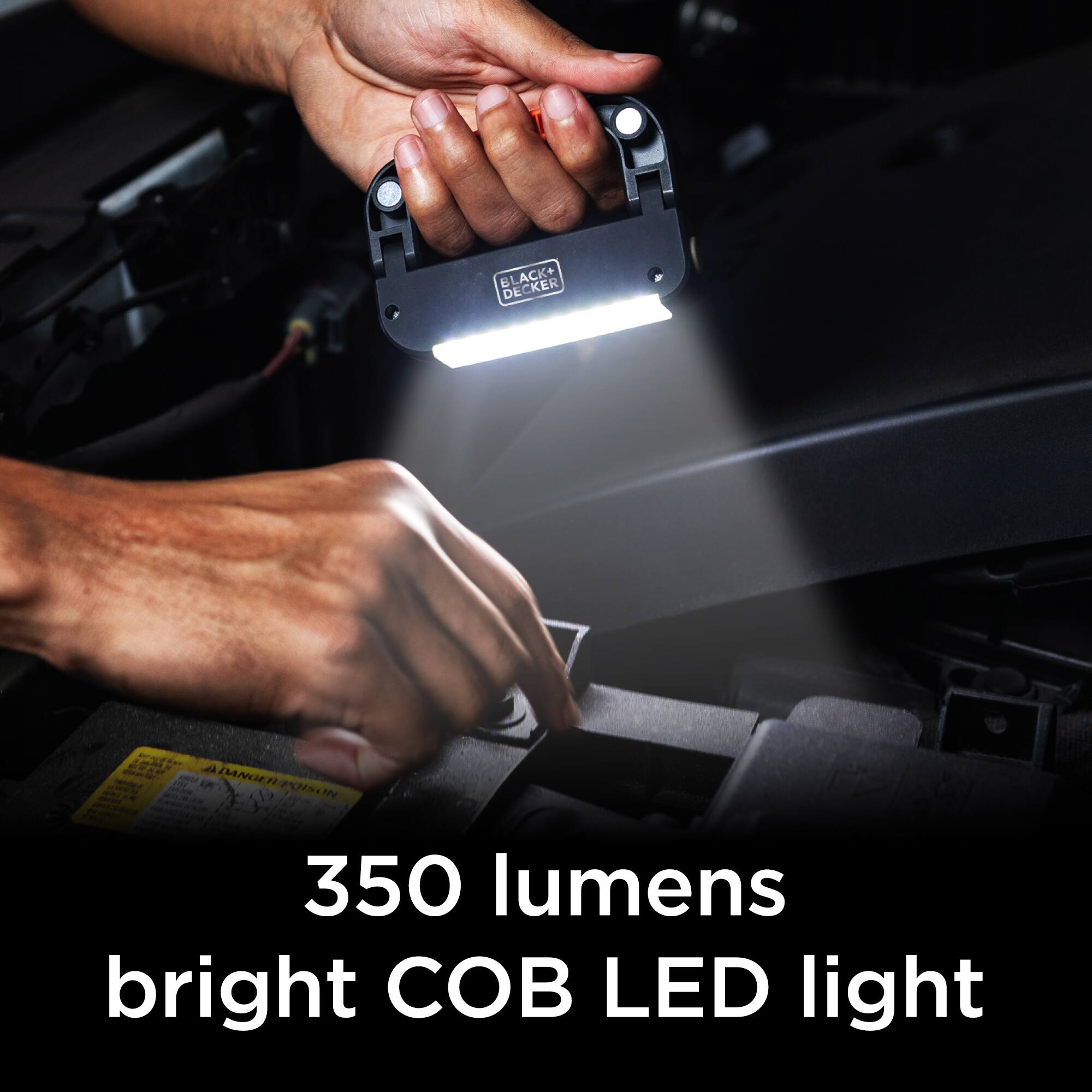 BLACK+ DECKER

DANGER POISON

350 lumens bright COB LED light