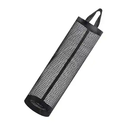 Front. Kitcheniva - Hanging Grocery Bag Dispenser - Black.