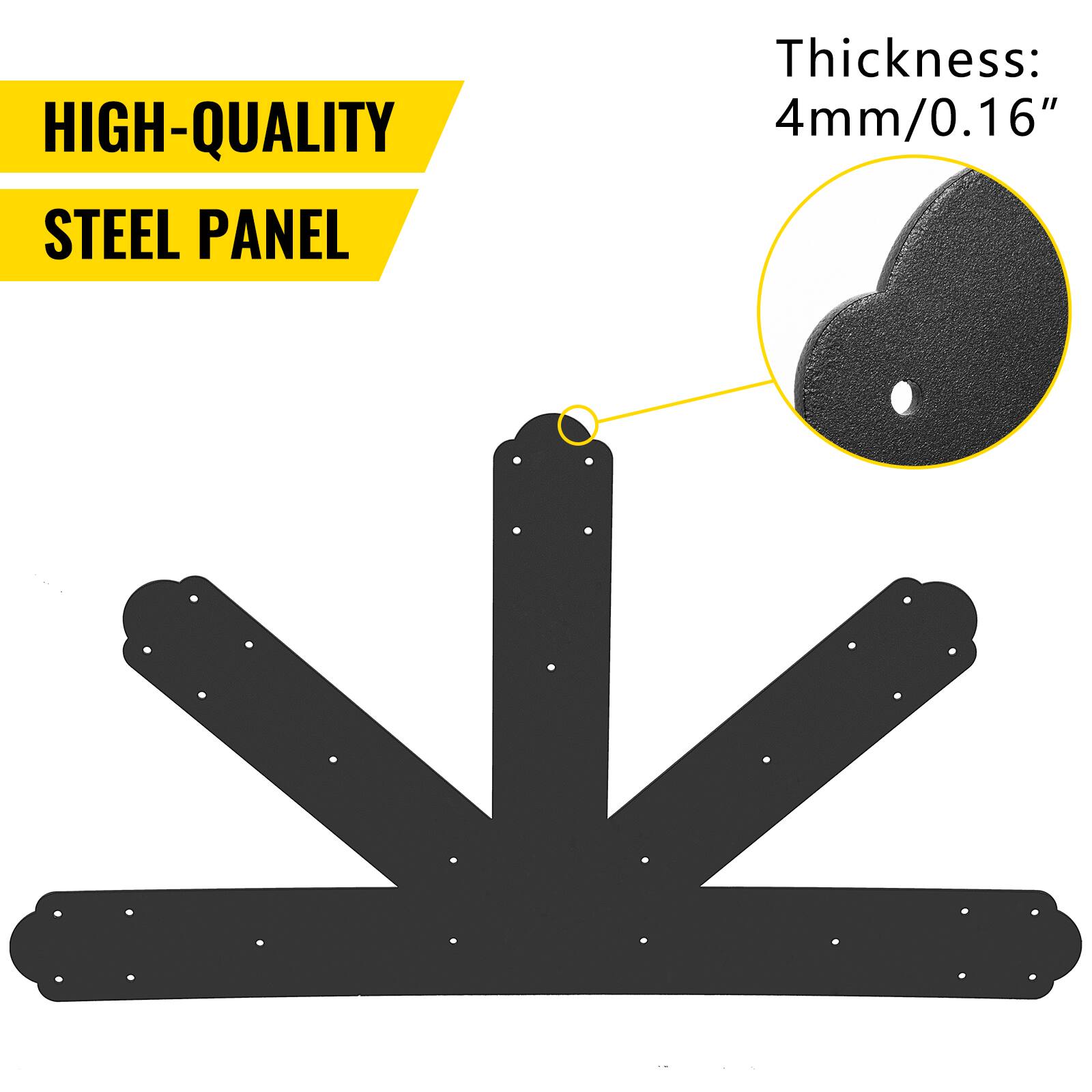 HIGH-QUALITY STEEL PANEL  
Thickness: 4mm/0.16"