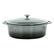 Front. MegaChef - MegaChef 7 Quarts Oval Enameled Cast Iron Casserole in Gray - Gray.