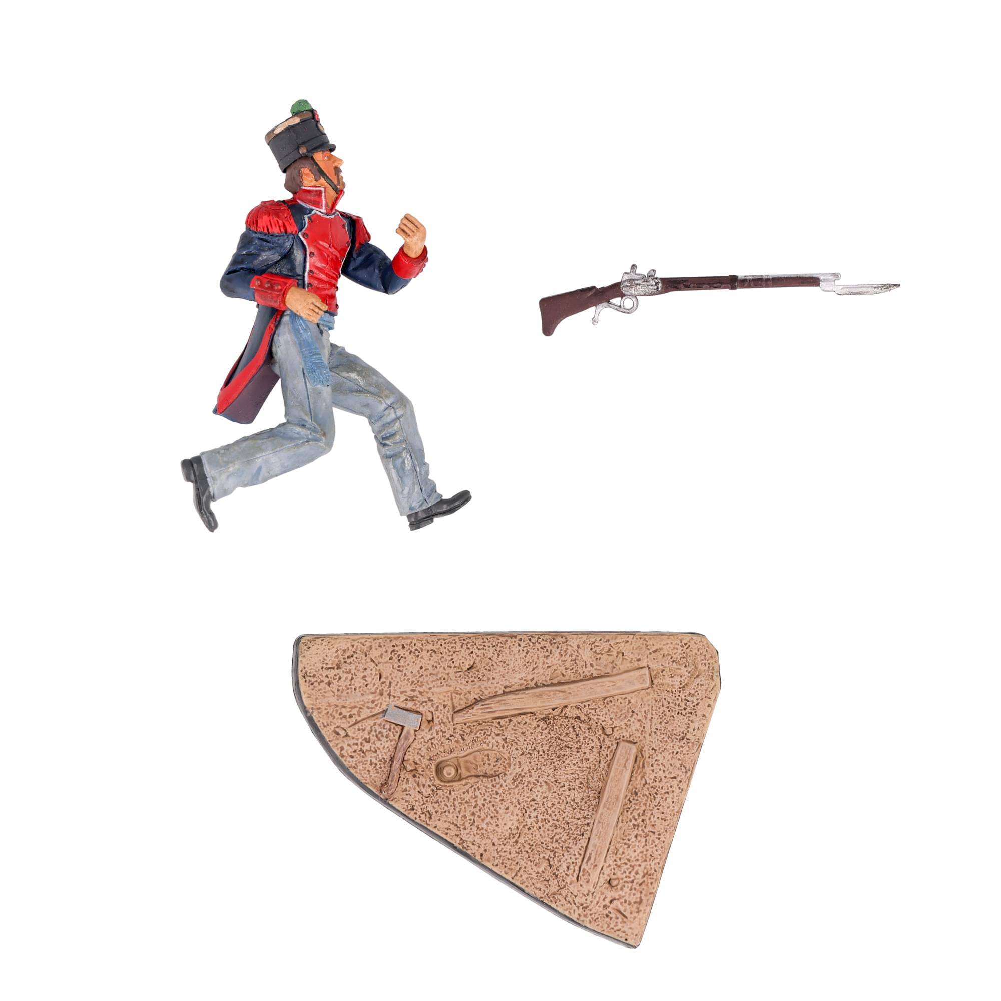 Alt View 2. Dragon Models - 1:24 Scale Historical Figures The Alamo Figure E Mexican Grendier - Blue.