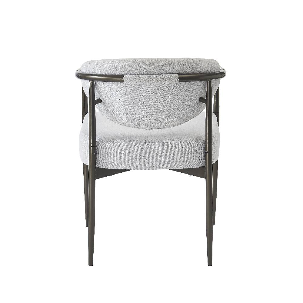 Alt View 10. Loheer - Loheer Modern Dining Chairs Set of 2 Upholstered Beige Armchairs with Bronze Iron Frame Kitchen Accent Chairs - Beige.