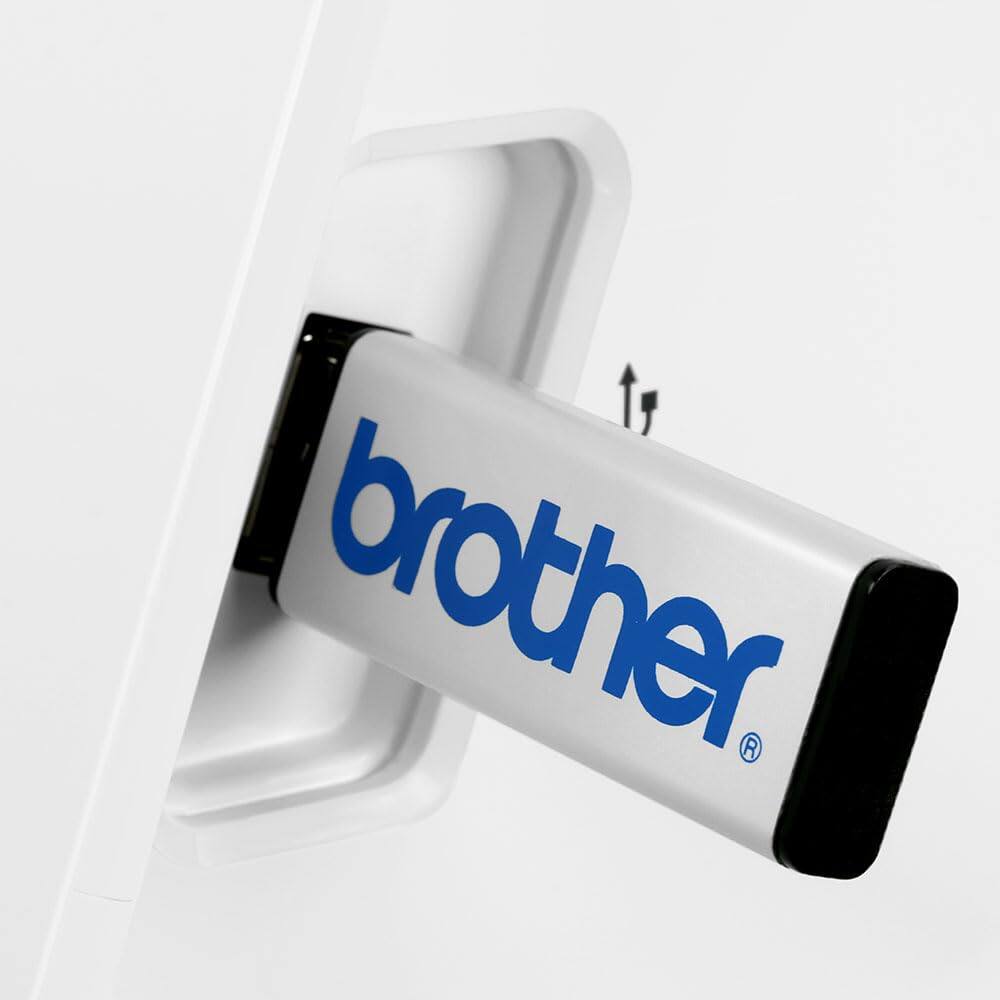 Alt View 5. Brother - Brother NQ3550W Sewing & Embroidery Machine - Includes BES Lettering Software + Brother Magnetic Hoop + Videos Guides - White.