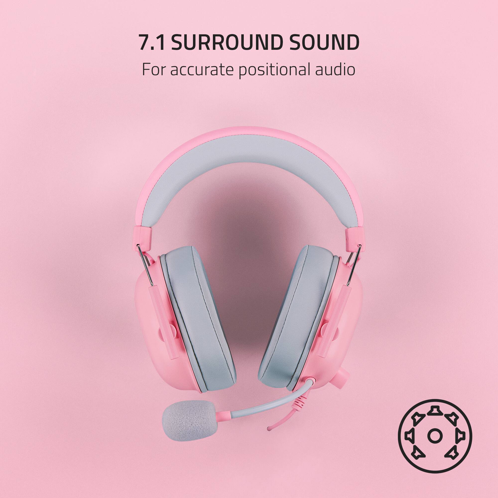 The text on the image reads "7.1 SURROUND SOUND For accurate positional audio."