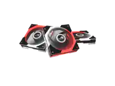 Front. ASUS - ASUS ROG Eurux GR120 ARGB PWM Fan Triple Pack 120mm 2600RPM Daisy-Chained, Custom Lighting, Fan Hub - Black.