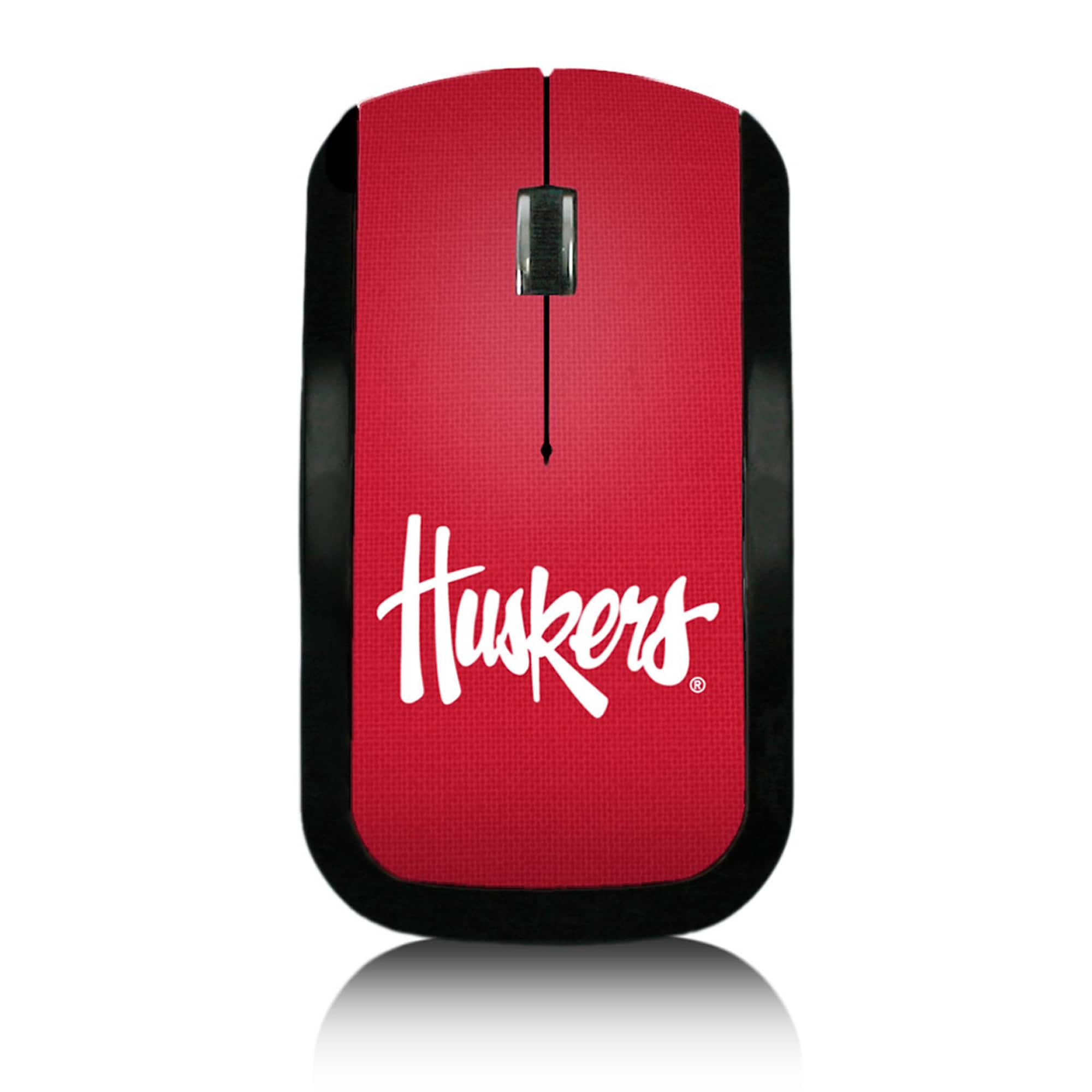 Keyscaper - Nebraska Huskers Wordmark Logo Solid Design Wireless Mouse - Wireless - Multicolor