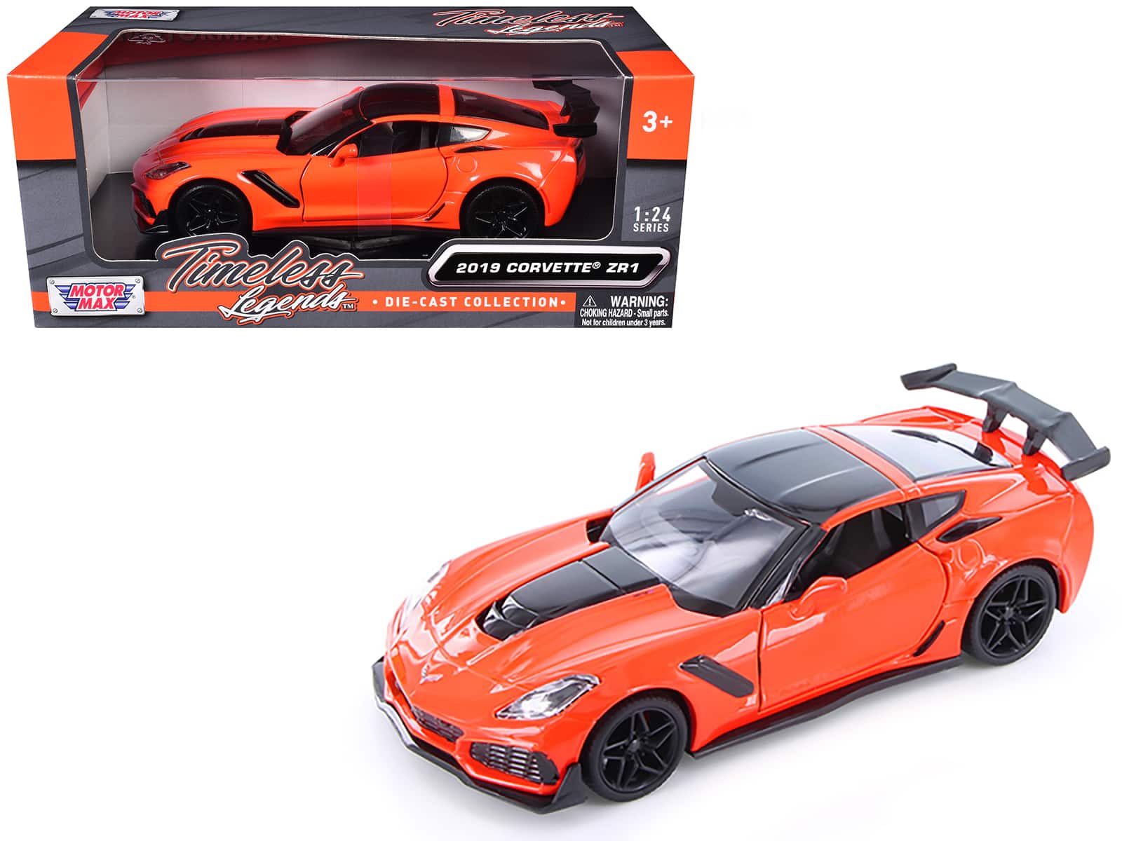 2019 Chevrolet Corvette ZR1 Orange with Black Accents 1/24 Diecast Model Car by Motormax price history on PriceWatchPro
