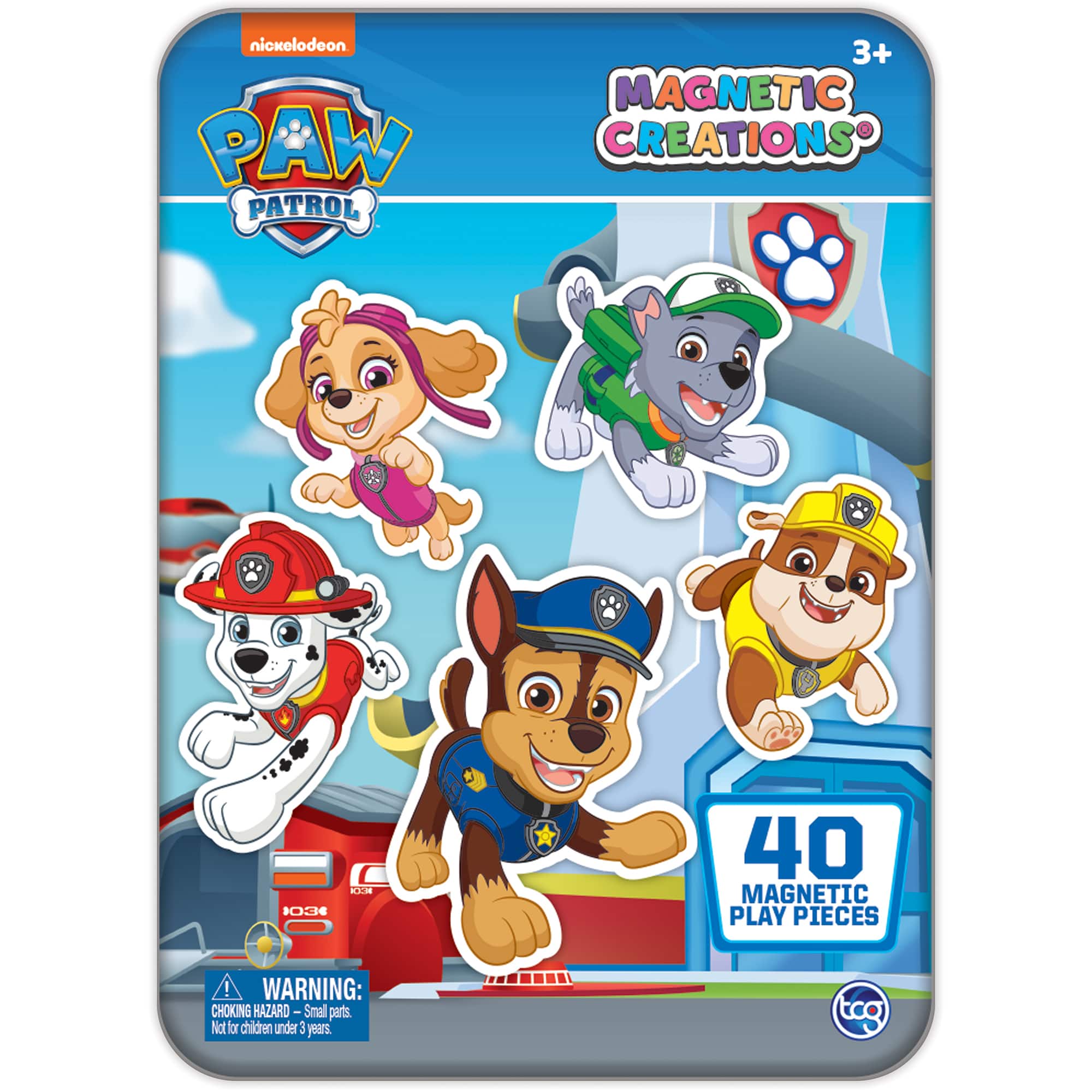 Nickelodeon Paw Patrol 3+ Magnetic Creations ICO 40 Magnetic Play Pieces! Warning: Choking Hazard - Small parts. Not for children under 3 years.