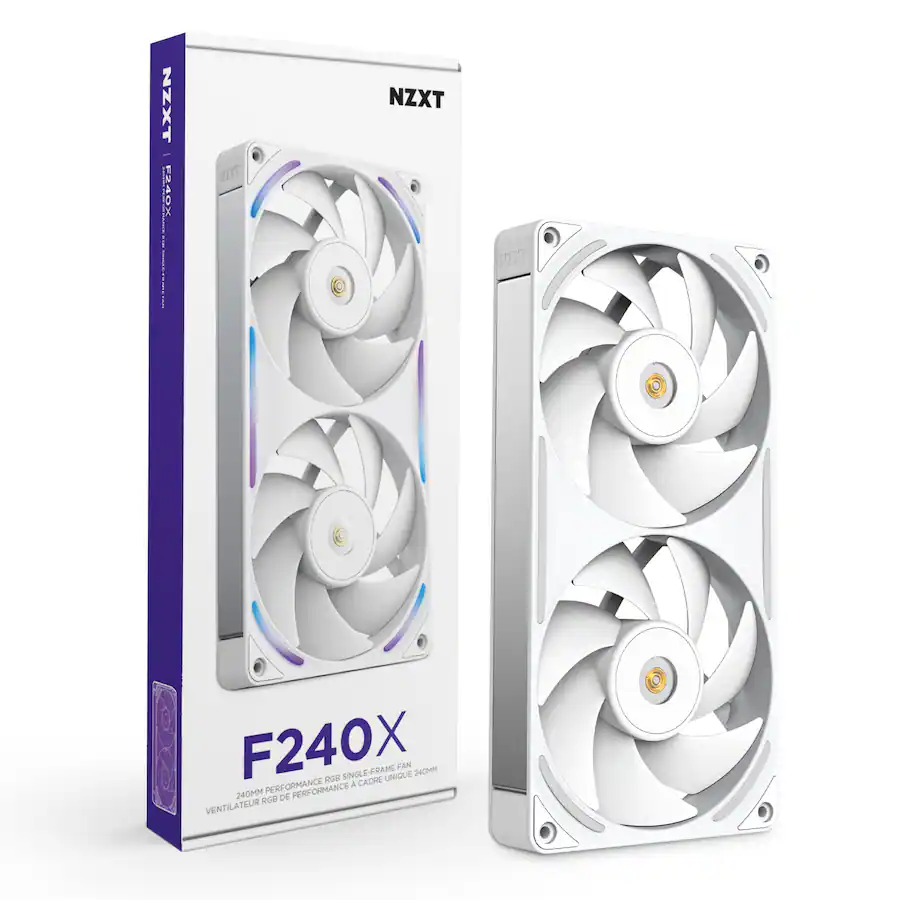 Zxt NZXT NZXT F240X Performance Fan 240mm Single Frame Case Fan w/ 2 x ...