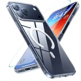 Kitcheniva - Magnetic Ring Holder Phone Armor Protection For IPhone 17 Pro Max Case Only - Clear