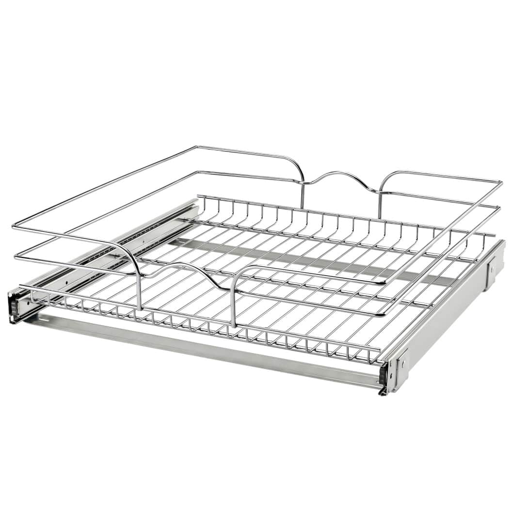 Photos - Furniture Hardware Classic Rev-A-Shelf - Pullout Basket Organizer for Kitchen or Vanity Cabinets, 21 x 20 In, 5WB1-2120CR-1 - Silver 5WB1-2120CR-1