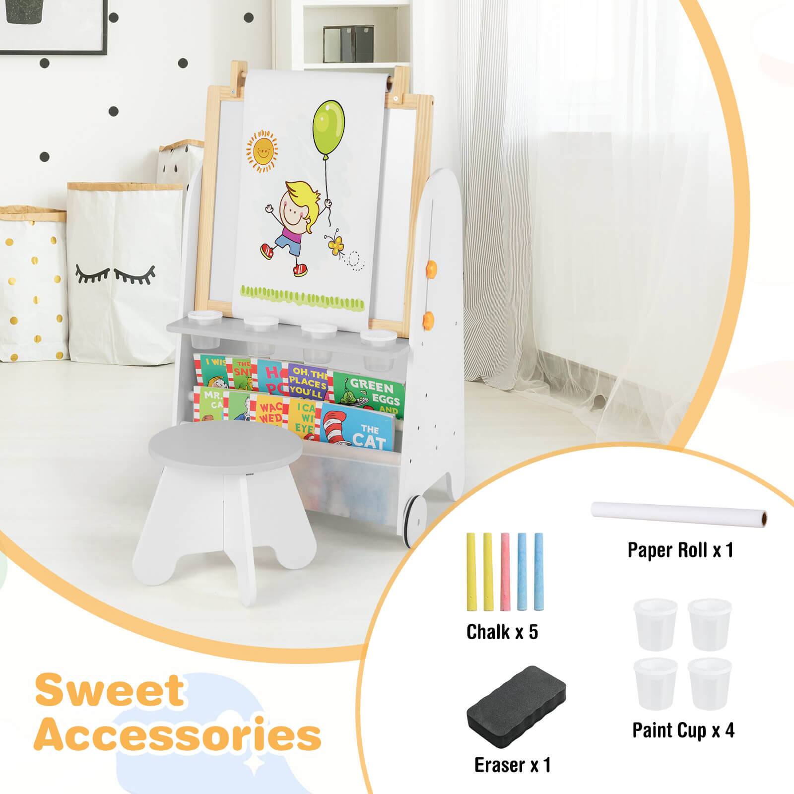 Sure, here is the corrected and grouped text:

---

**Sweet Accessories**

- Paper Roll x 1
- Chalk x 5
- Eraser x 1
- Paint Cup x 4

---

**Text from the Image:**

- I WISH THEE SN H OH H. TH P YOU'LL PLACES - GREEN MR. EGGS CA WAC ICA AND WED WT EYE THE CAT

---

**Illustration Text:**

- I WISH THEE SN H OH H. TH P YOU'LL PLACES - GREEN MR. EGGS CA WAC ICA AND WED WT EYE THE CAT