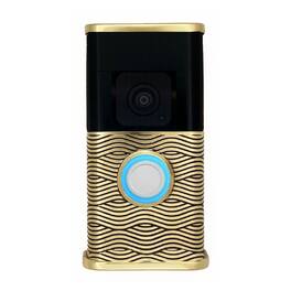 Michael Healy - Waves Video Doorbell Cover (Ring 3, 3 Plus, 4, Battery Plus and Battery Pro) - Brass