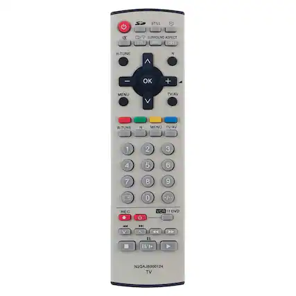 STILL
SURROUND ASPECT
1/11
COto 1
F- R-TUNE ^ N - OK + MENU V TV/AV R-TUNE N MENU VAIVT 1 2 3 4 5 6 7 8 9 0 -/-- REC VCR IDVD |4 V |4 4 11/1 N2QAJB000124 TV