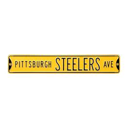 Authentic Street Signs - Gold Pittsburgh Steelers 6" x 36" Steel Street Sign - Yellow