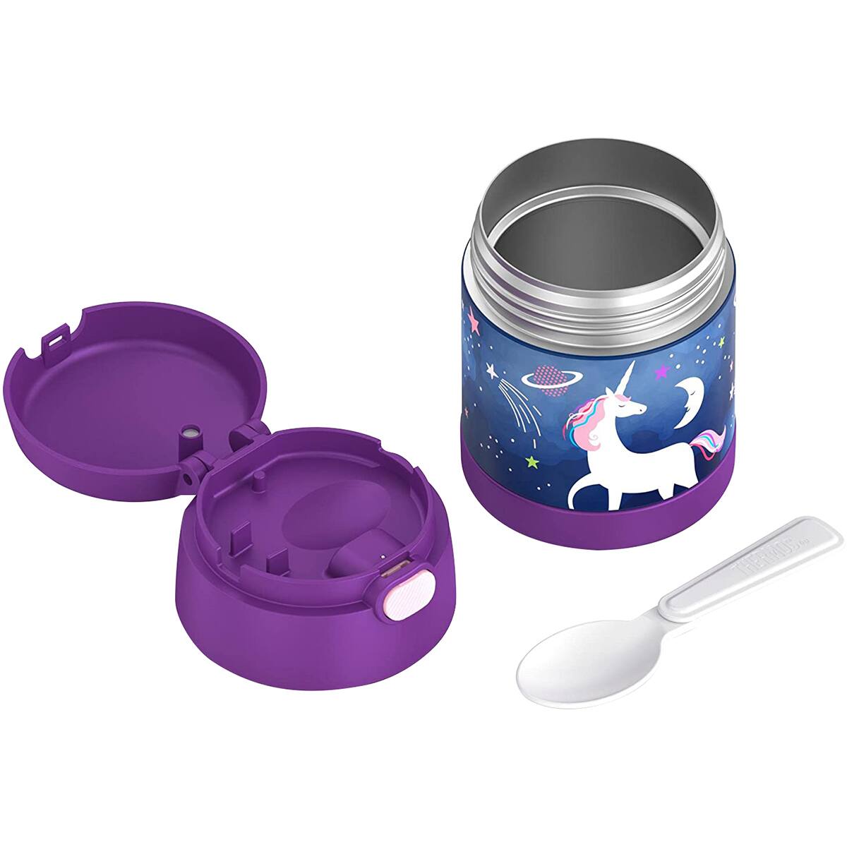 Alt View 3. Thermos - Thermos 10 oz. Kid's Funtainer Insulated Stainless Food Jar - Space Unicorn - Space Unicorn.