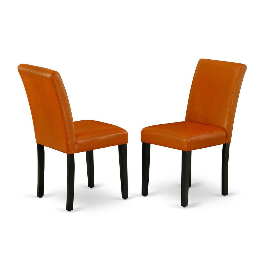 Angle. East West Furniture - Dining Room Set Black - Brown.