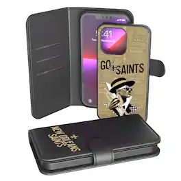 Keyscaper - NFL - New Orleans Saints iPhone Wallet Case - 13 - Black