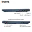 I PORTS USB Type-C USB Type-A Headphone/microphone combo USB Type-A AC smart pin Multi-format SD media card reader