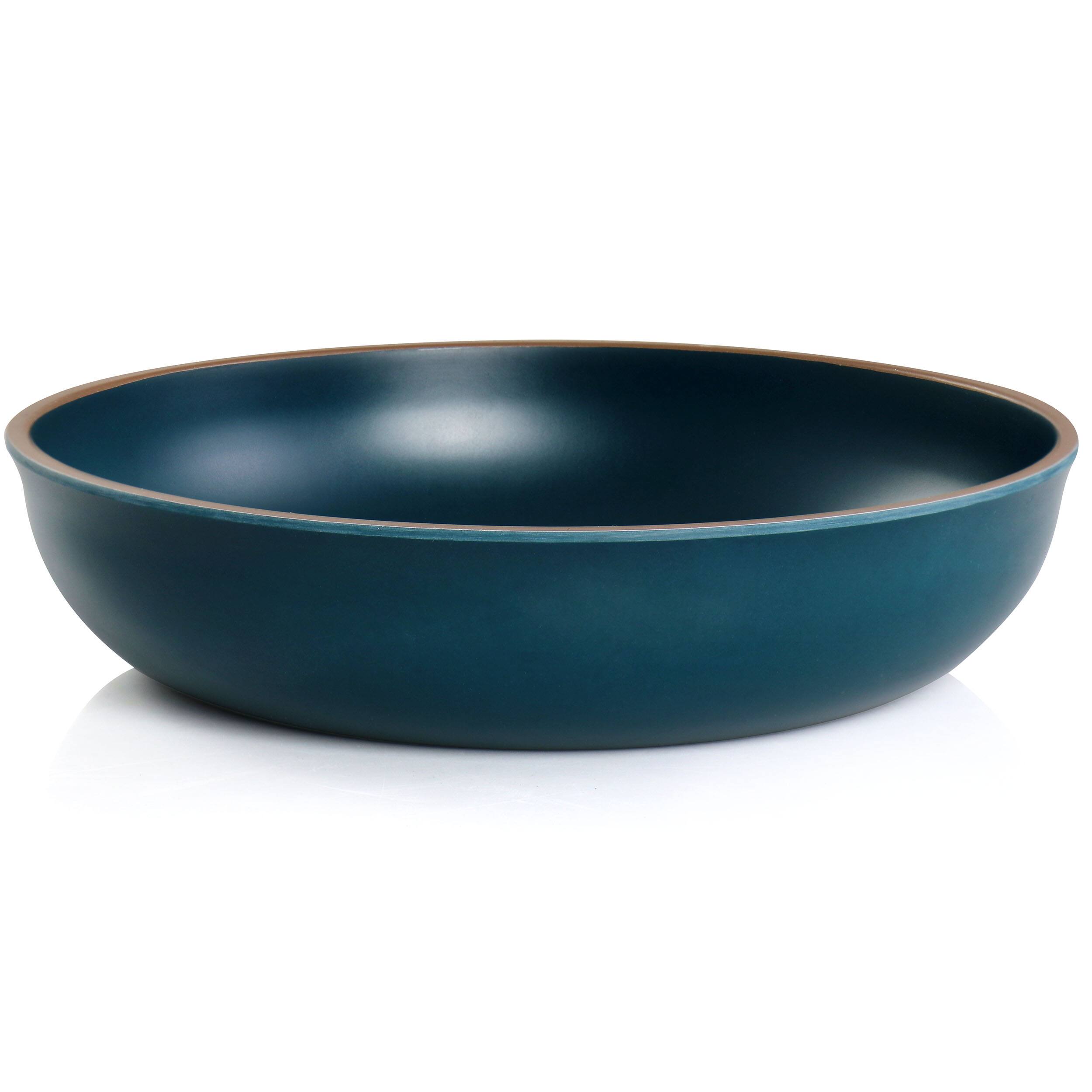 Alt View 4. Gibson - Gibson Home Rockabye 12 Piece Melamine Dinnerware Set in Dark Teal - Dark Teal.