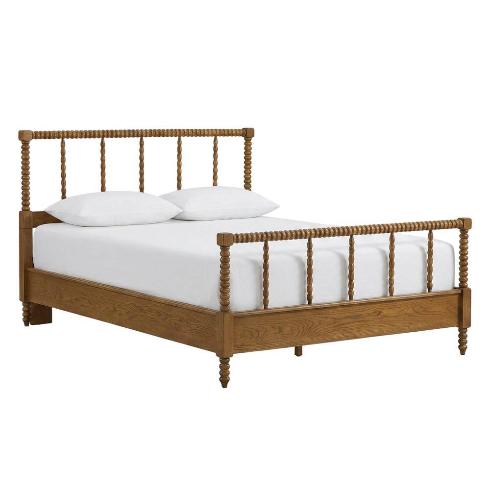 Front. Crosley Furniture - Lucille Queen Bed Brown - Headboard - Brown.
