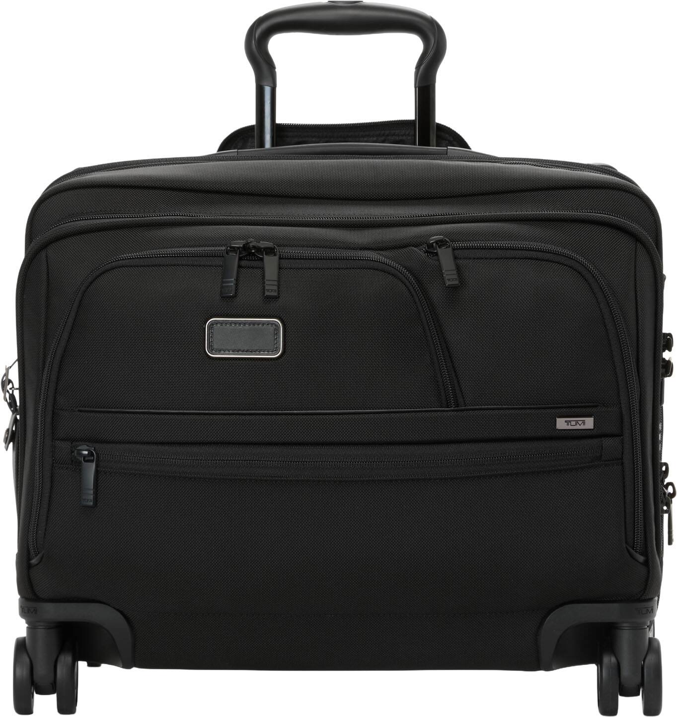 Front. TUMI - Alpha Deluxe Expandable Wheeled Laptop Briefcase Fits Up to 15" Laptop - Black.