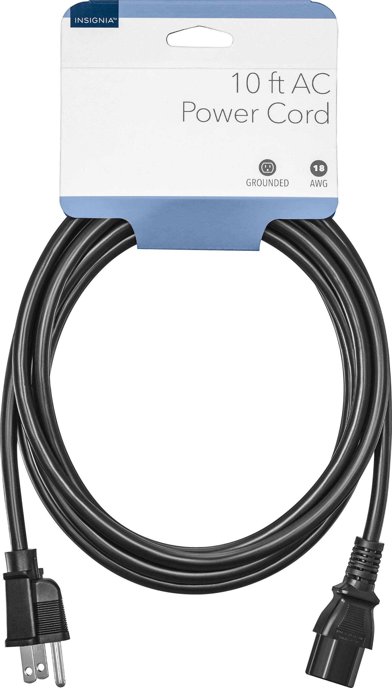 INSIGNIA  
10 ft AC Power Cord  
GROUNDED  
18 AWG