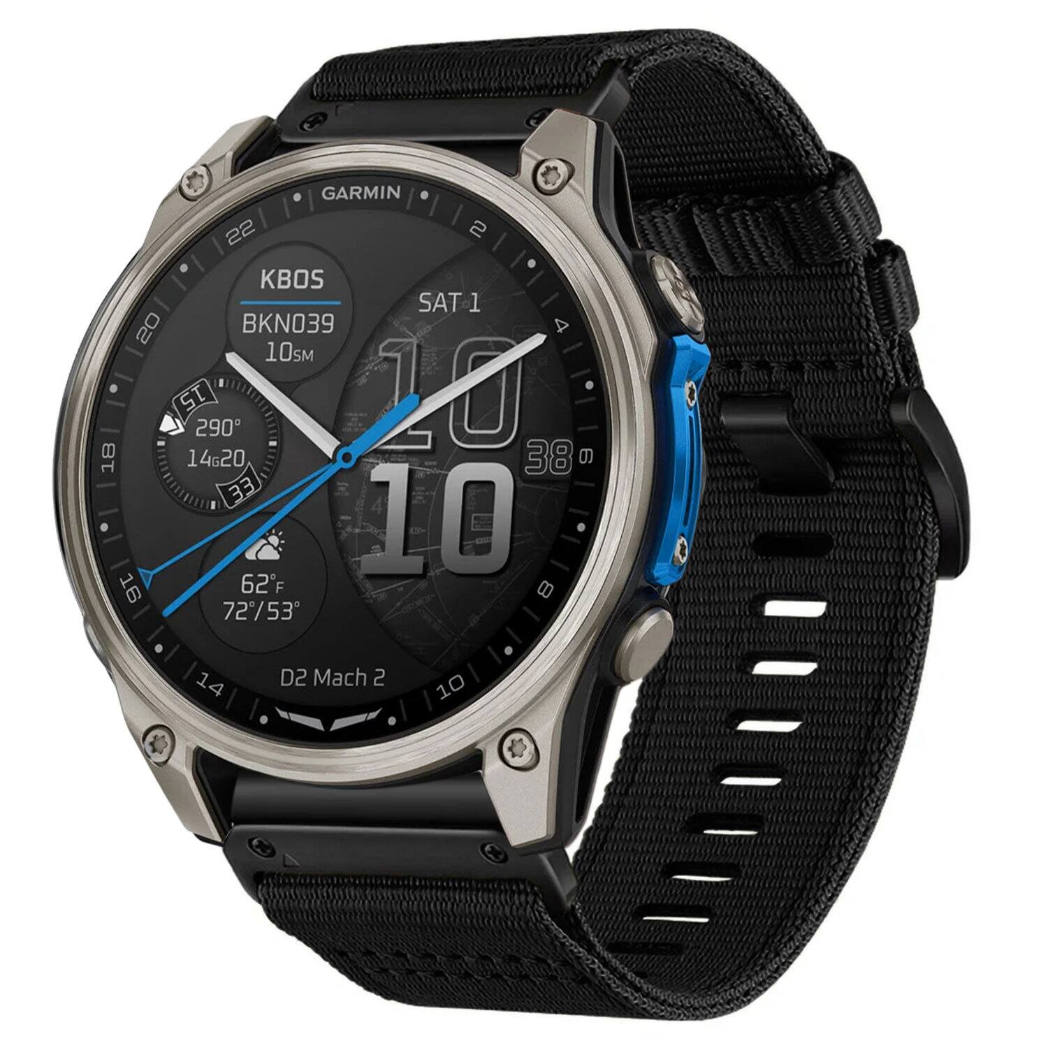 GARMIN  
KBOS  
SAT 1  
BKN039  
10SM  
290°  
14G20  
33  
62°F  
72/53  
D2 Mach 2