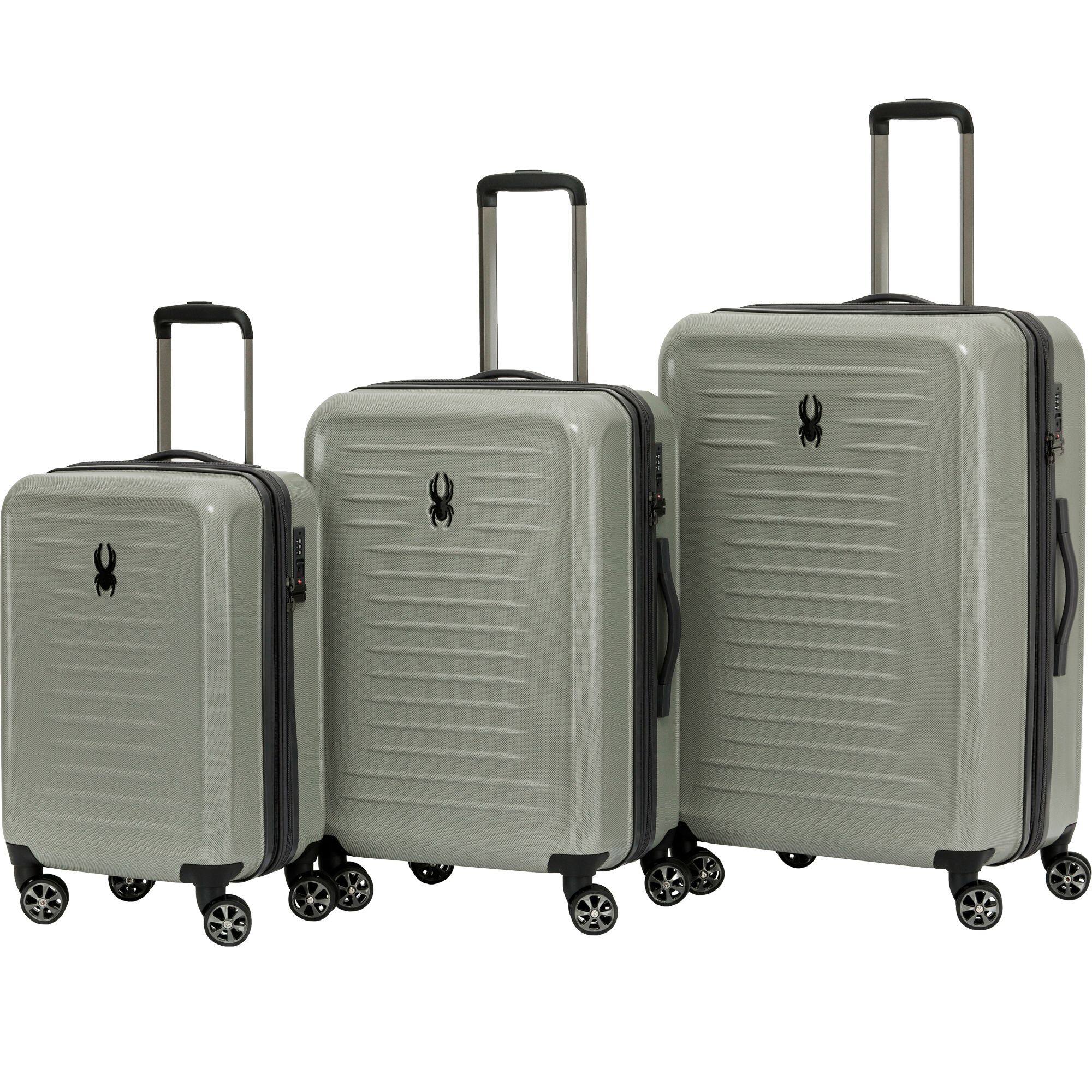 Spyder - Rails 3 Piece Luggage Set with 360 Spinner Wheels, TSA Approved Lock, (20 Inch, 25 Inch, 29 Inch) - Moss Gray