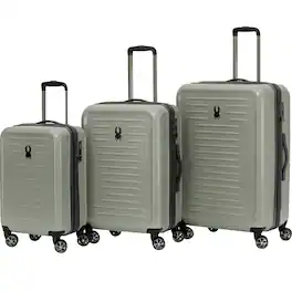 Spyder - Rails 3 Piece Luggage Set with 360 Spinner Wheels, TSA Approved Lock, (20 Inch, 25 Inch, 29 Inch) - Moss Gray