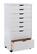 Alt View 13. Linon Home Décor - Monte Eight-Drawer Rolling Storage Cart - Whitewash.