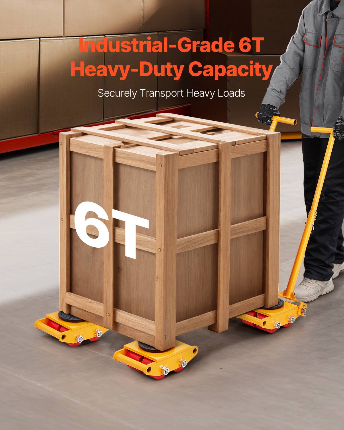 Industrial-Grade 6T Heavy-Duty Capacity  
Securely Transport Heavy Loads