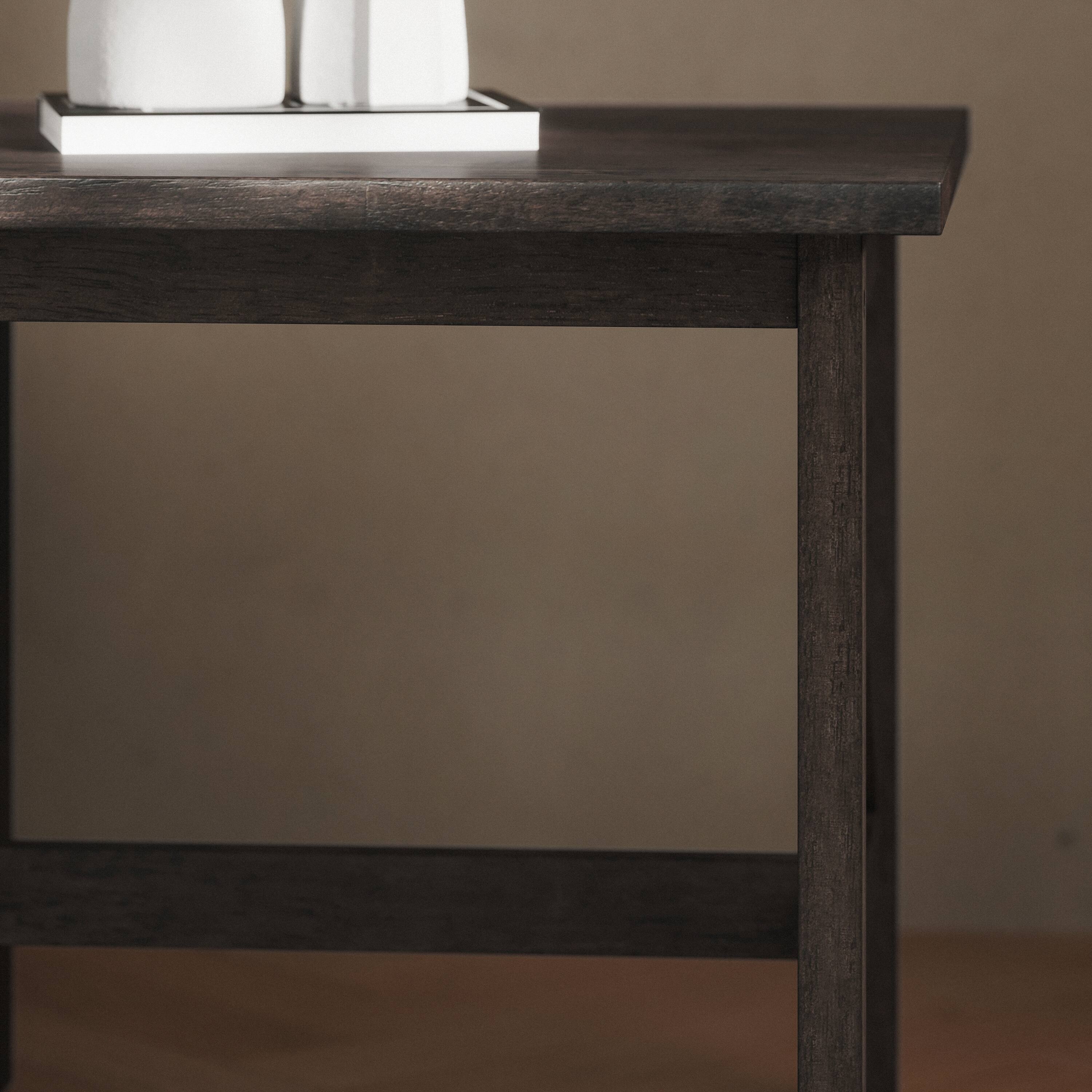 Alt View 4. Flash Furniture - Jasper Farmhouse Style Solid Wood End Table with Traditional X-Frame Design in Dark Gray - Gray.