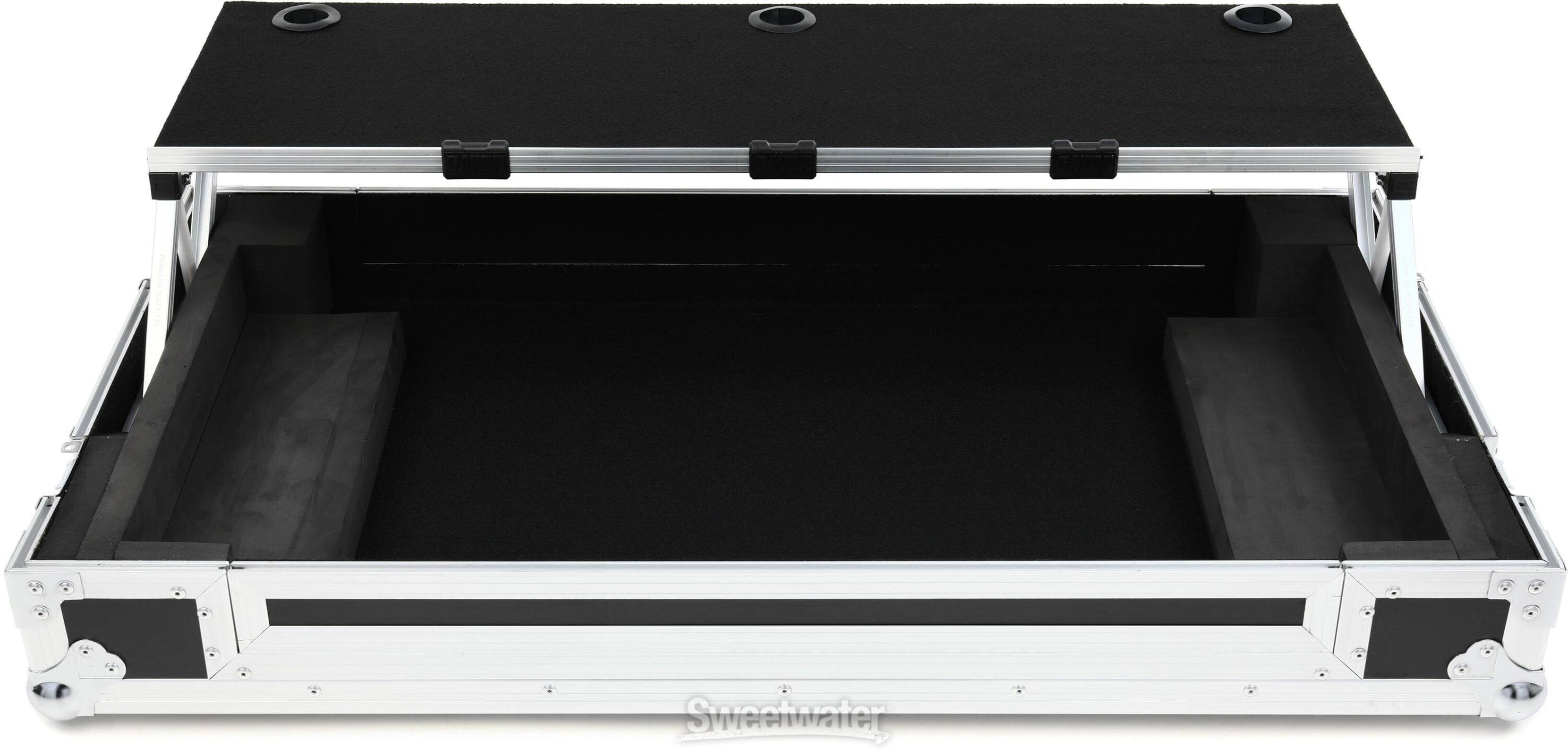 Left. Gator - Tour Case Designed to Fit Pioneer DDJ-RZ and DDJ-SZ Controllers with Sliding Laptop Platform and EVA Padding.