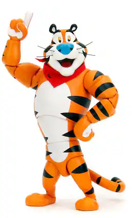 Front. Jada Toys - Jada Toys - Kellogg's Frosted Flakes - Tony the Tiger - 1:12 Action Figure - Collectibles - Multicolor.