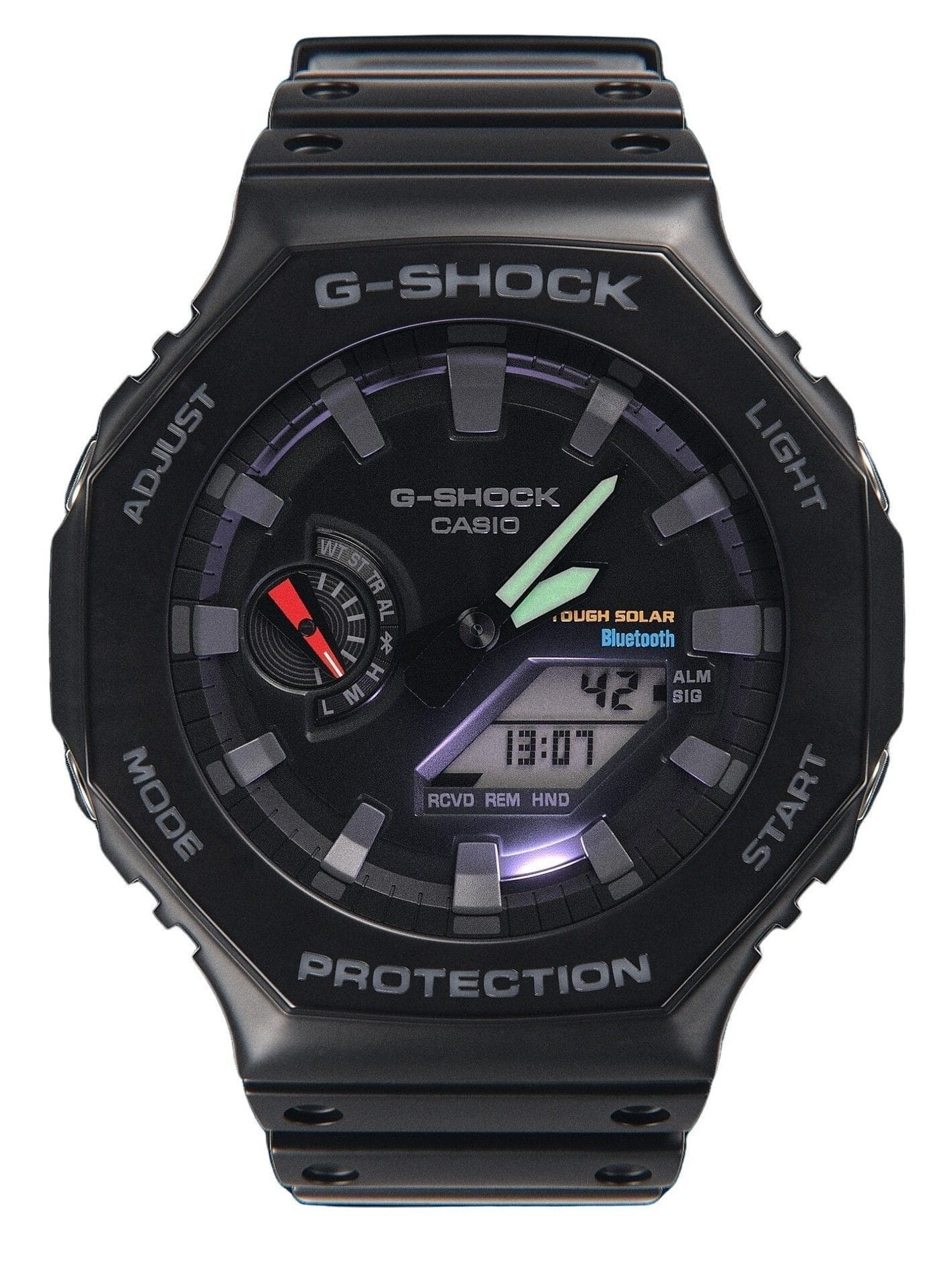 Casio - G-Shock Analog Digital Mobile Link Tough Solar Power GA-B2100-1A Men's Watch Resin Strap 200M - Black
