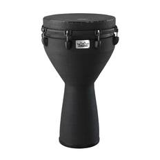 Front. Remo - 14-inch Djembe Drum - Black Earth Finish - Acousticon Shell and Skyndeep Head.