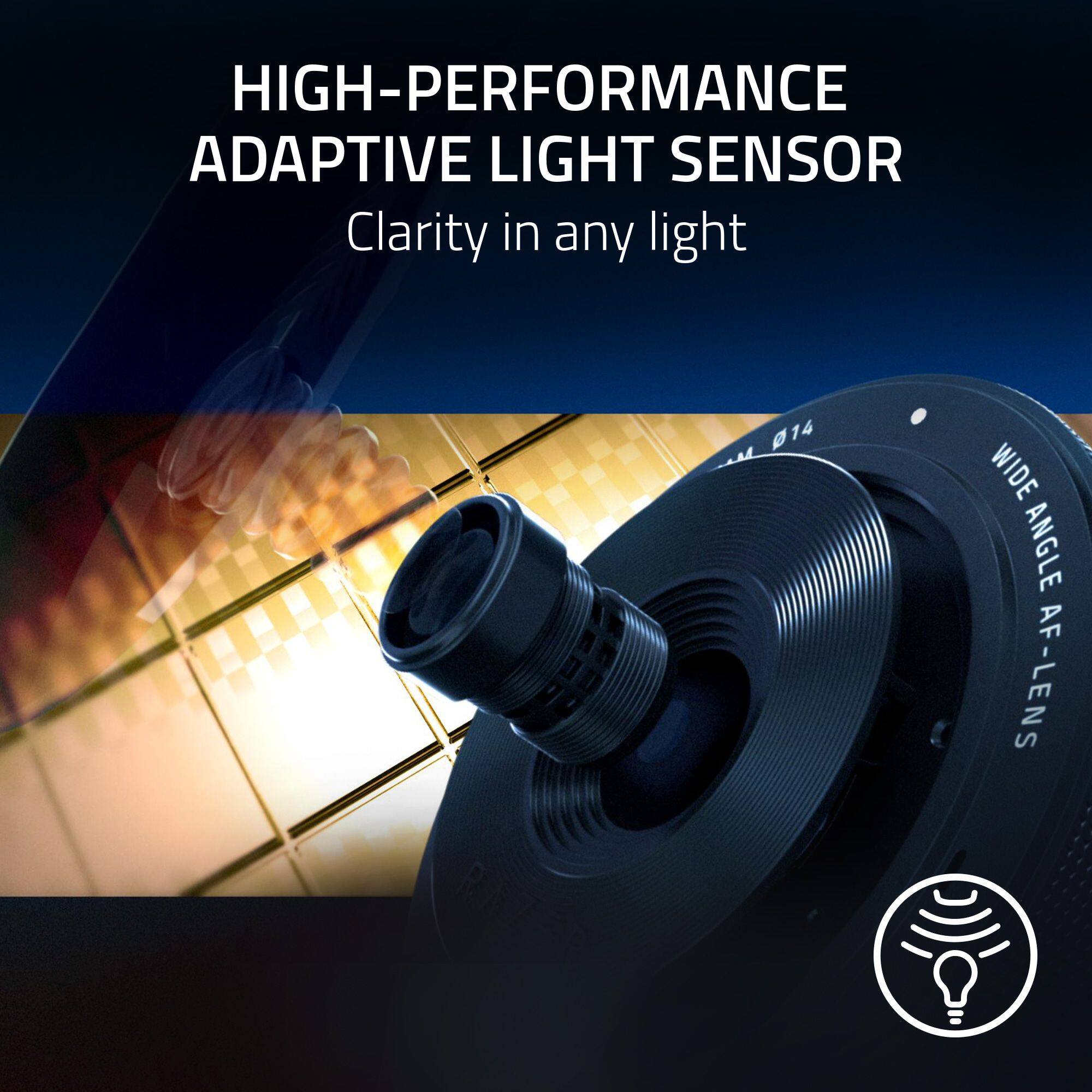 HIGH-PERFORMANCE ADAPTIVE LIGHT SENSOR: Clarity in any light. 14 WIDE ANGLE AF AF-LENS.