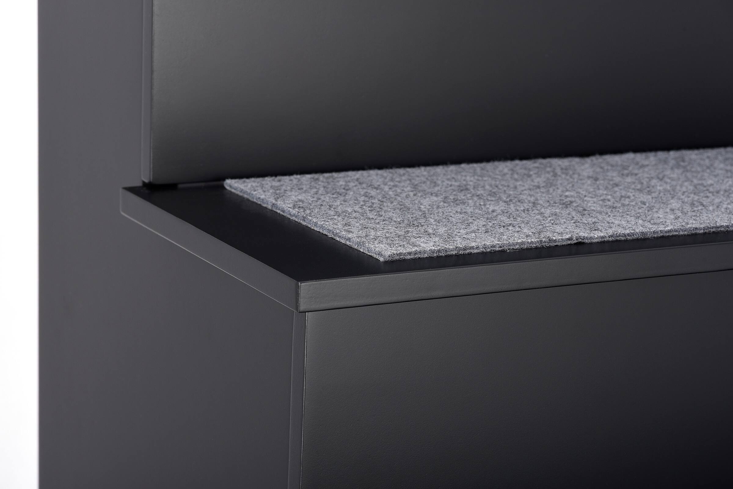 Left. AdirPet - Portable Dog Ramp Ladder Non-Slip 3-Step Pet Stairs - Black.