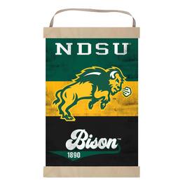 Jardine - NDSU Bison Retro Logo Banner Sign - Green
