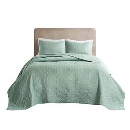 Gracie Mills - McCormick 3 Piece Reversible Bedspread Set - Seafoam